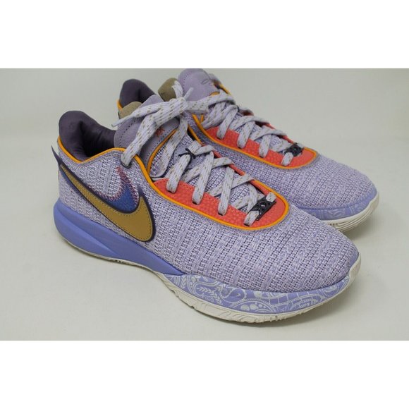 Nike LeBron XX 20 Violet Frost Metallic Gold DJ5423-500 Men's RARE Size 18 NEW